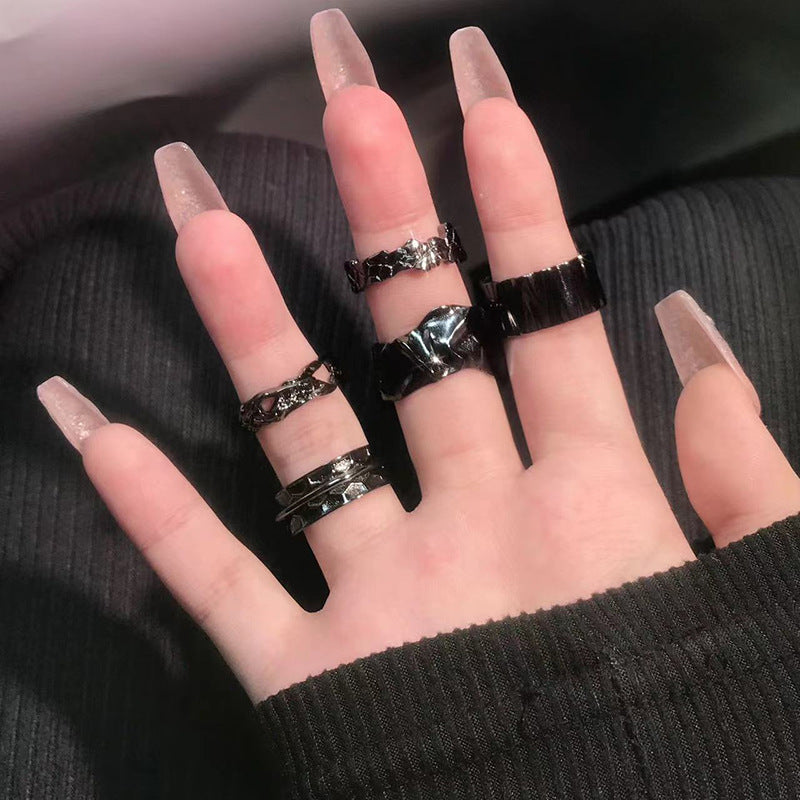 Asterism High Sense Dark Style Female Trendy Rings