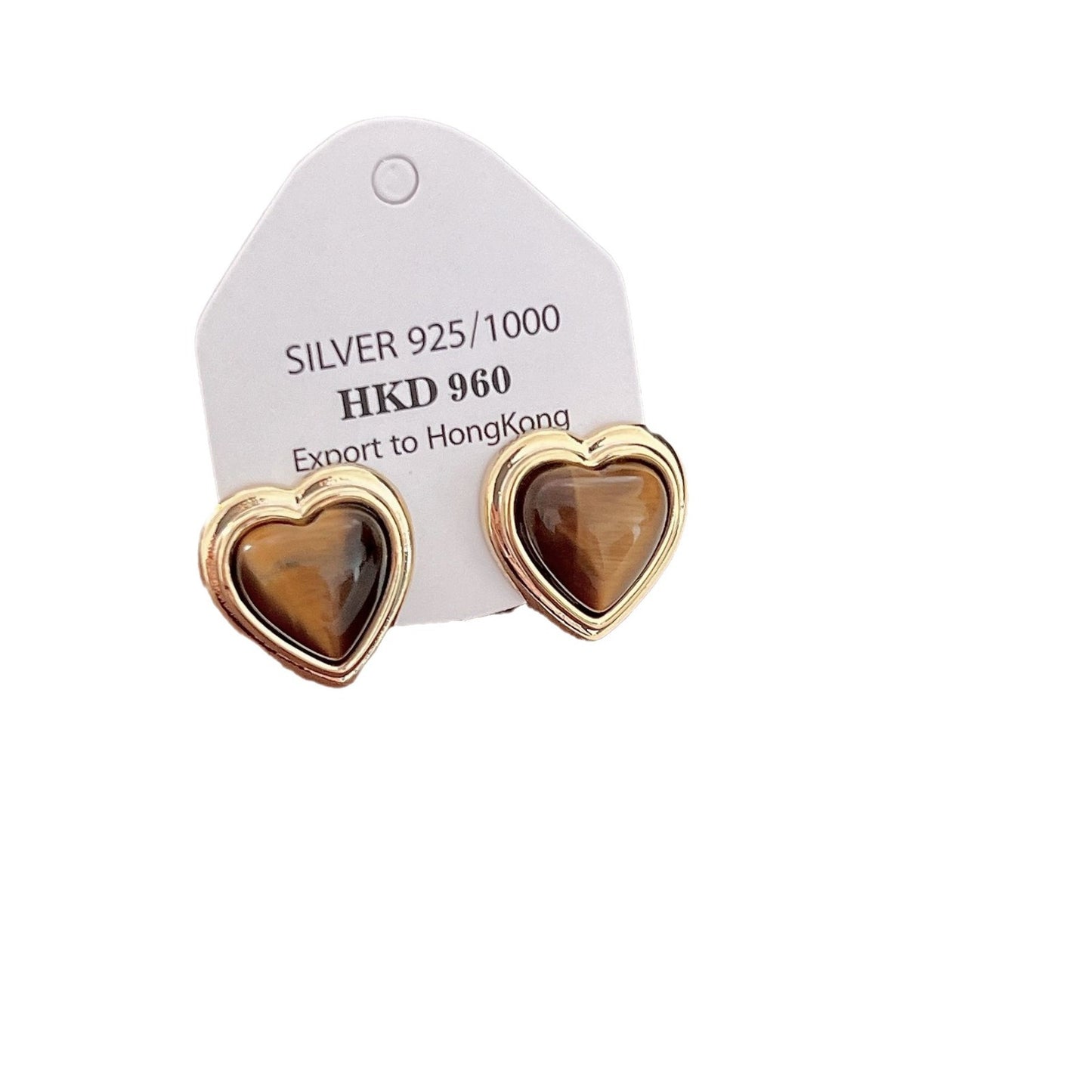 Tigereye Combination French Simplicity Design Light Earrings
