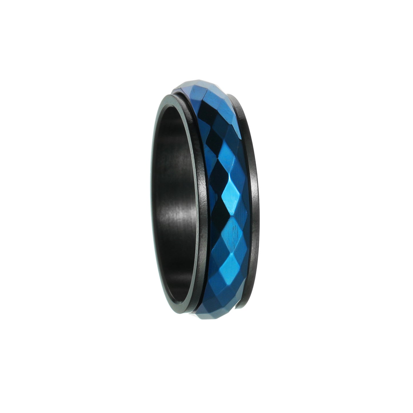 Classic Couple Rotatable Decompression Titanium Steel Rings