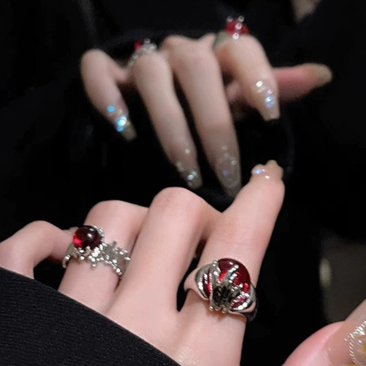 Open Female Design Trendy Cold High Sense Fashionable Rings
