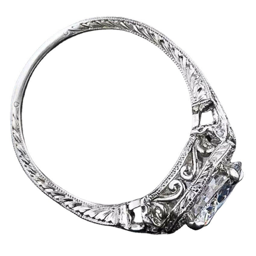 Eight Hearts Arrows Zircon Female Sier Rings