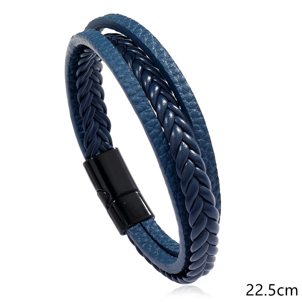 Men's Simple Fashion Woven Leather Rope Vintage Bracelets