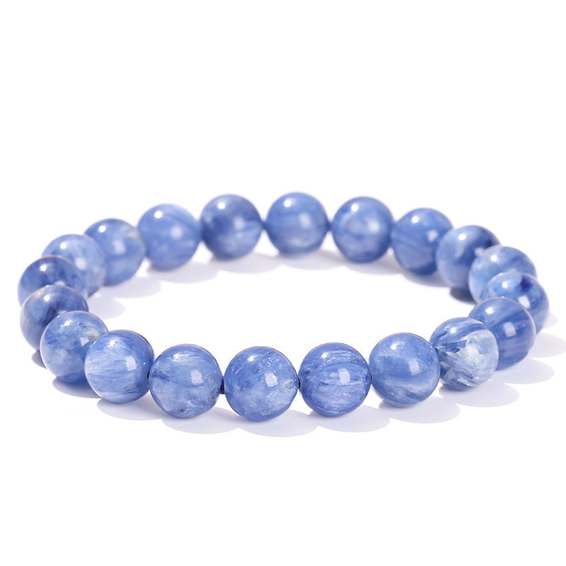 Women's & Men's Natural Brazil Blue Crystal Veet Round Beads Bracelets