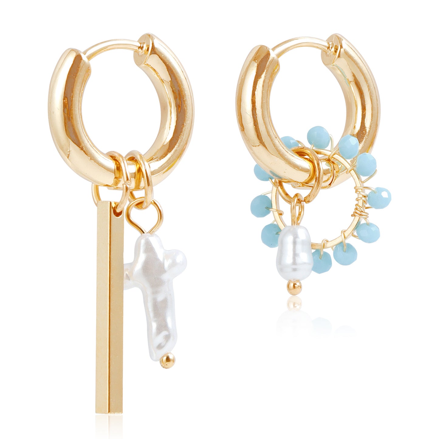 Hipster Geometric Woven Crystal Ear Simple Earrings