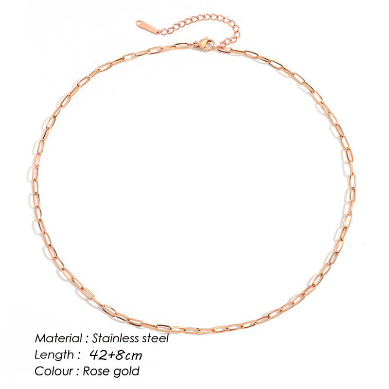Cross Simple Mori Style Elegant Decorative Stainless Necklaces