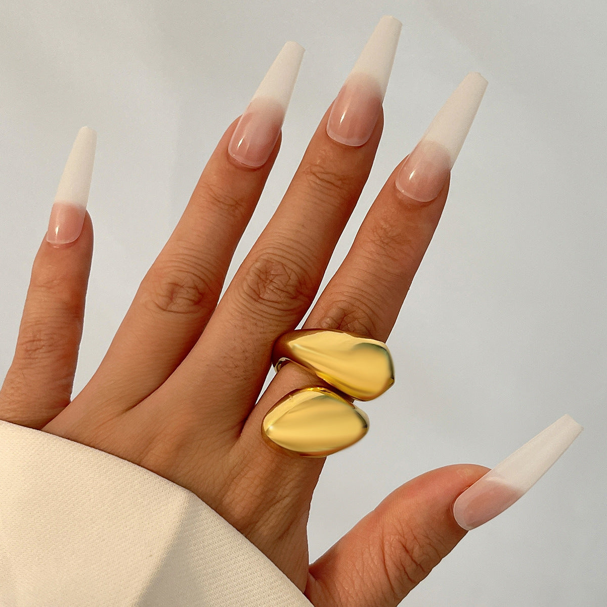 Hip Hop Style Super Large Irregular Rings