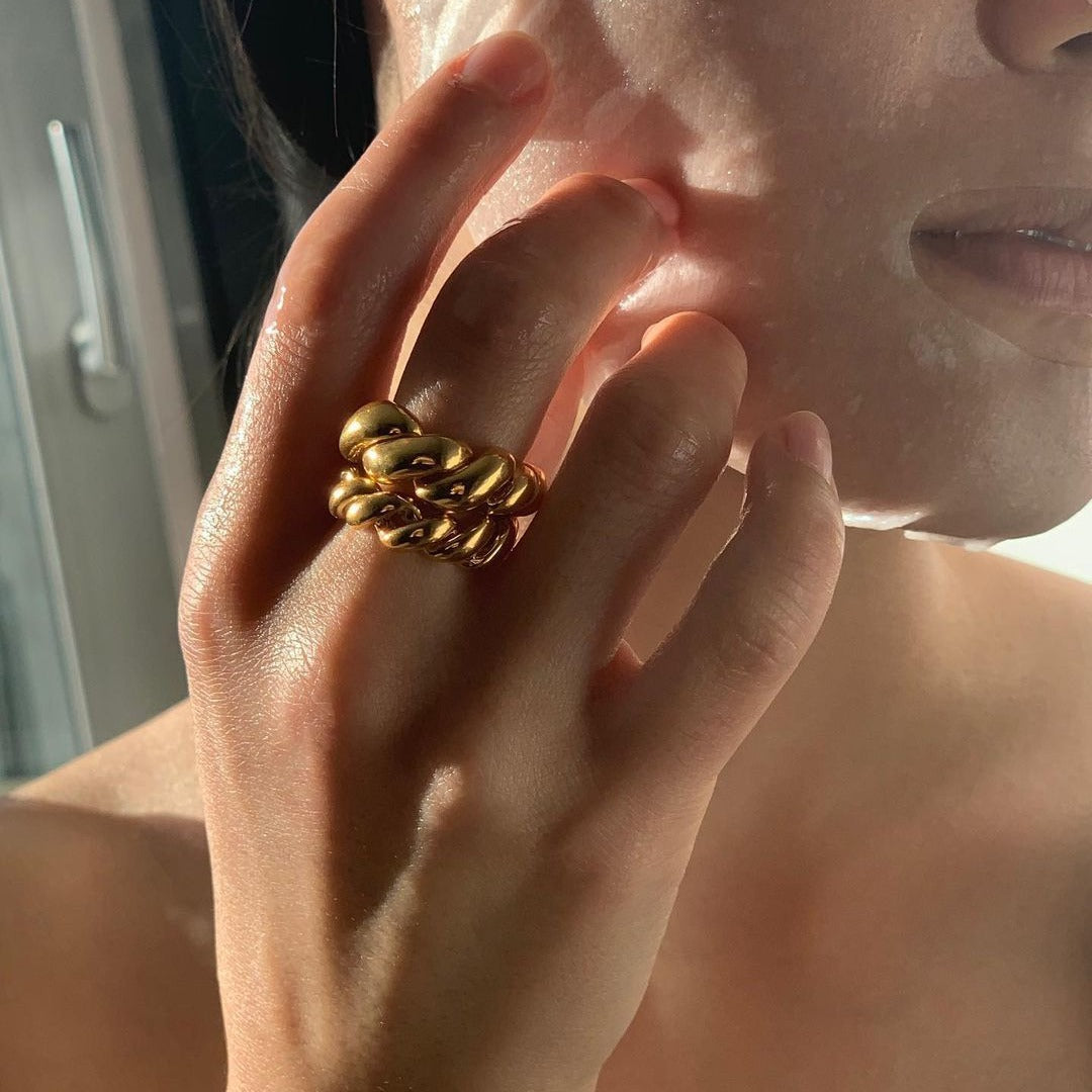 Sterling Sier Rope Twist Simple Light Rings