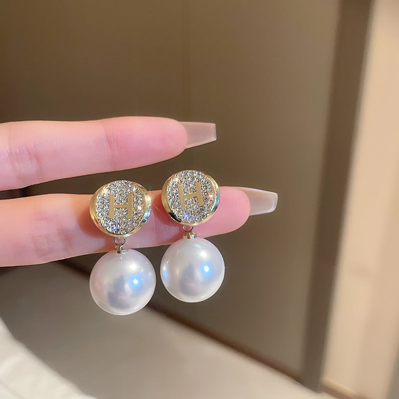 Luxury Mermaid Pearl Fashion High Sense Earrings