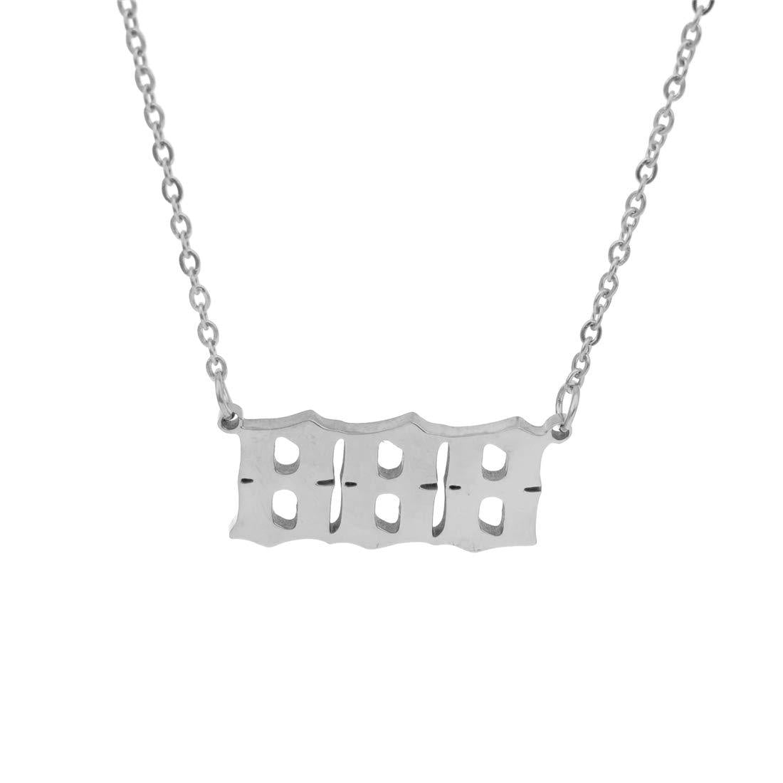 Digital Female Number Stainless Steel Clavicle Necklaces