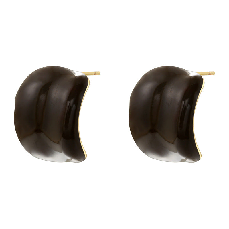 Niche High-grade Colorful Oil Shaped Female Earrings