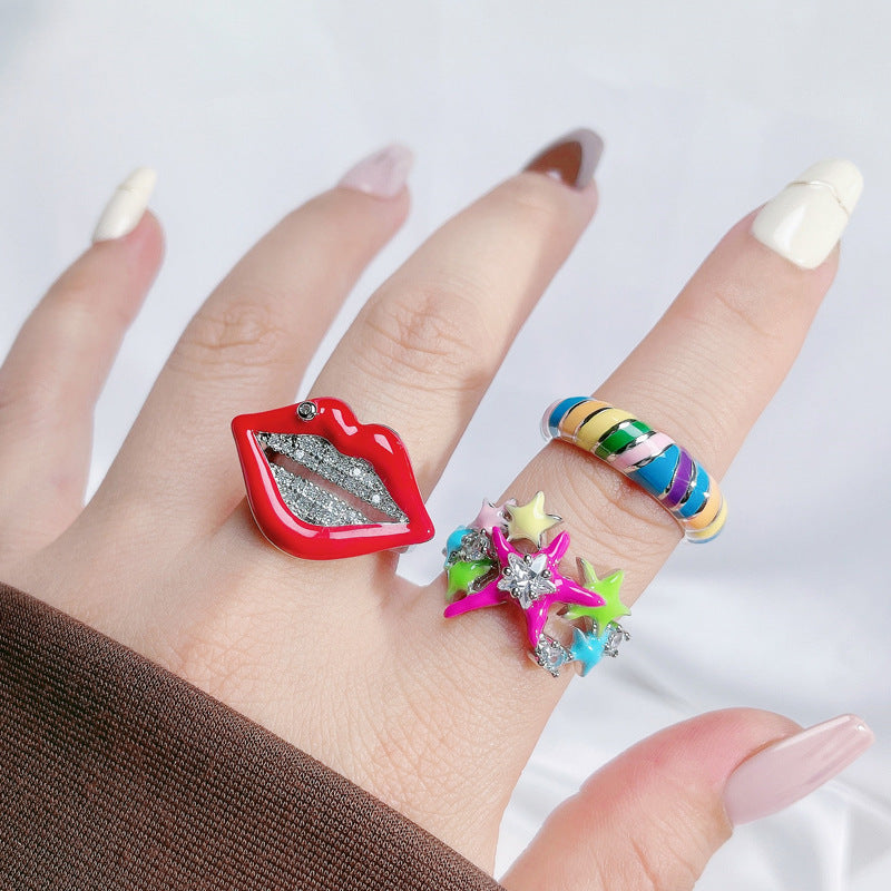 Bow Tie Open Female Sweet Cool Fashion Rings