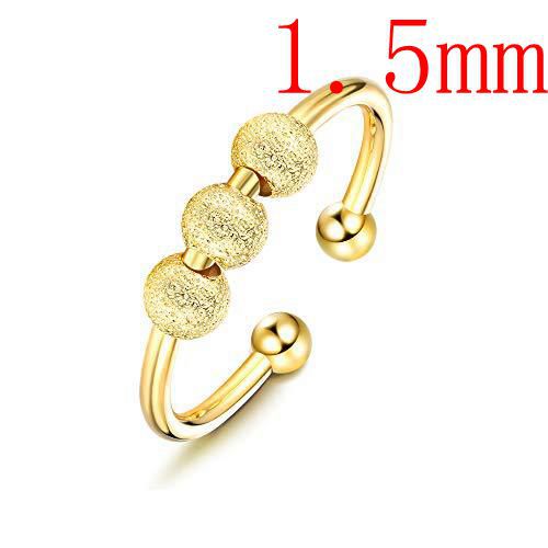 Shining Sand Beads Anxiety Personality Fashion Ornament Rotating Simple Rings