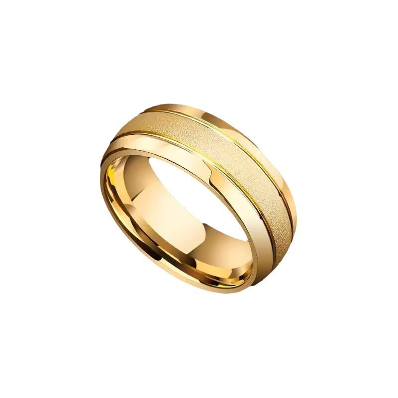 Titanium Steel Frosted Fashion Starry Handsome Rings