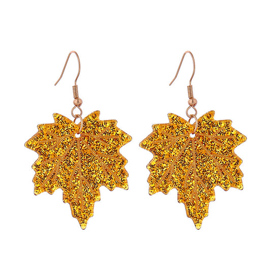 Autumn Thanksgiving Turkey Maple Leaf Party Funny Earrings