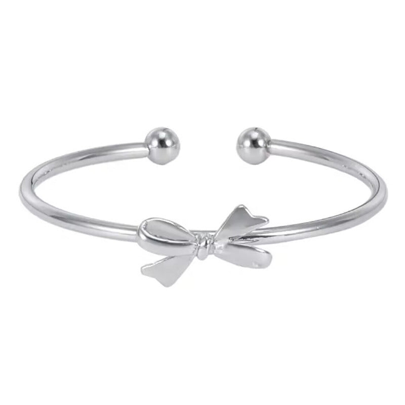 Bow Fashion Popular Open Live Broadcast Argent Bracelet