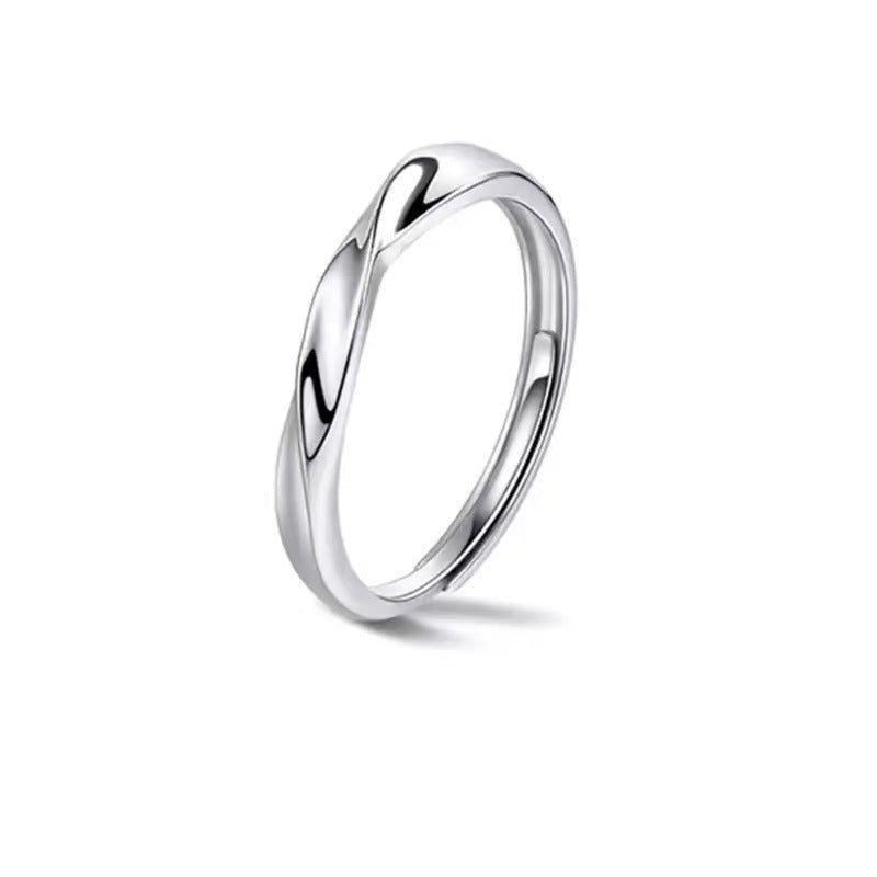 Women's & Men's Double Knot Couple One Pair Of Lovers Open Ended Rings