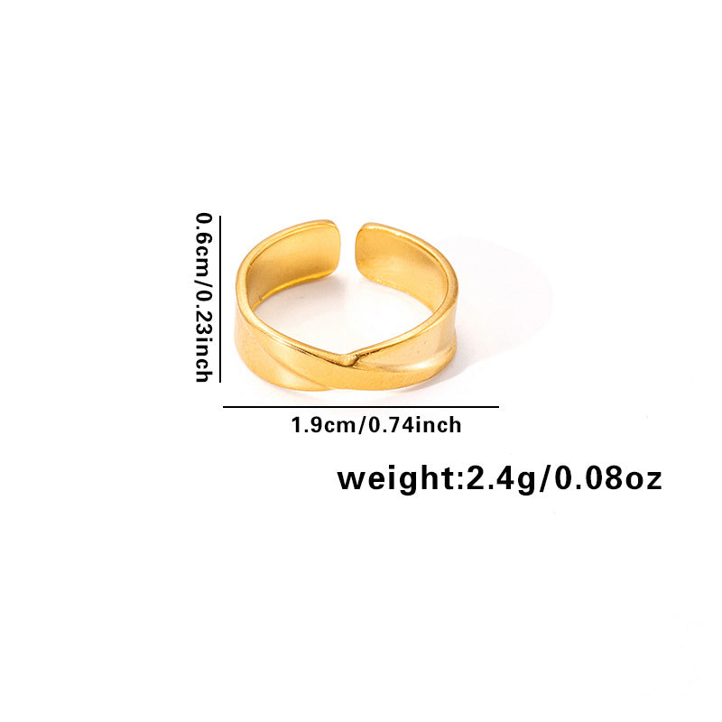 Fashion Rhinestone Zircon Open End Circle Rings