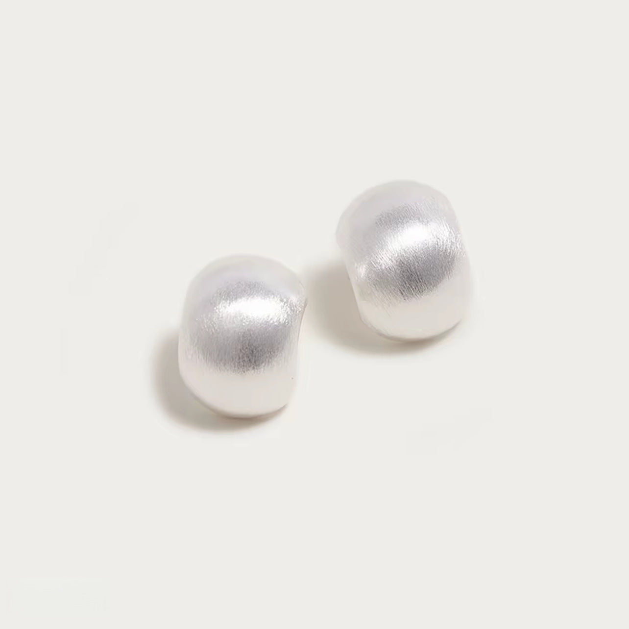 Pin Simple Cold Style Brushed Design High-grade Stud Earrings