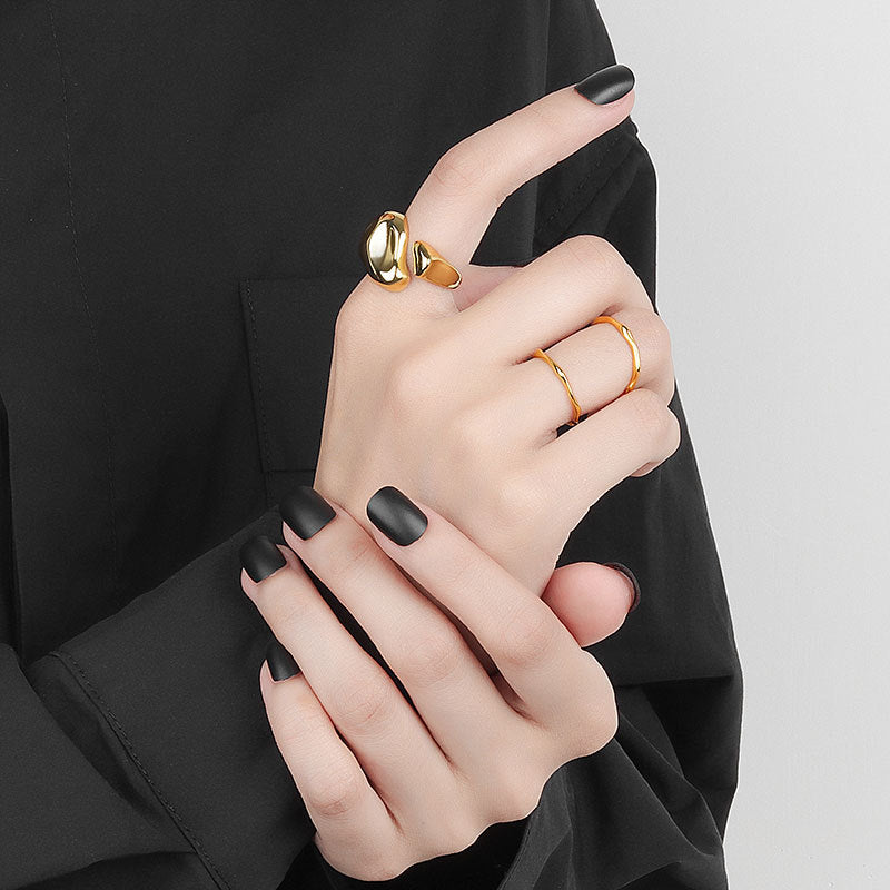 Women's Style Jewelry Niche Design Minimalist Irregular Rings