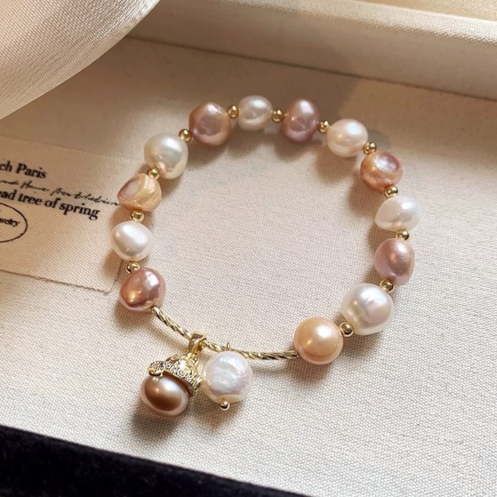 Women's Baroque Natural Freshwater Pearl Light Luxury Bracelets