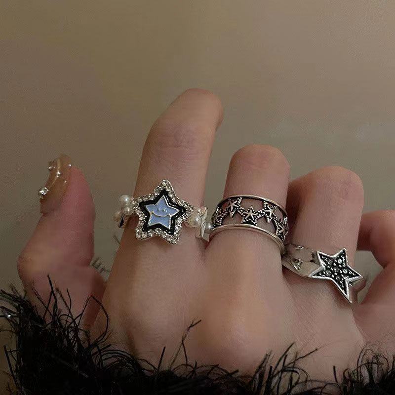 Retro Couple Index Finger Niche Design Rings