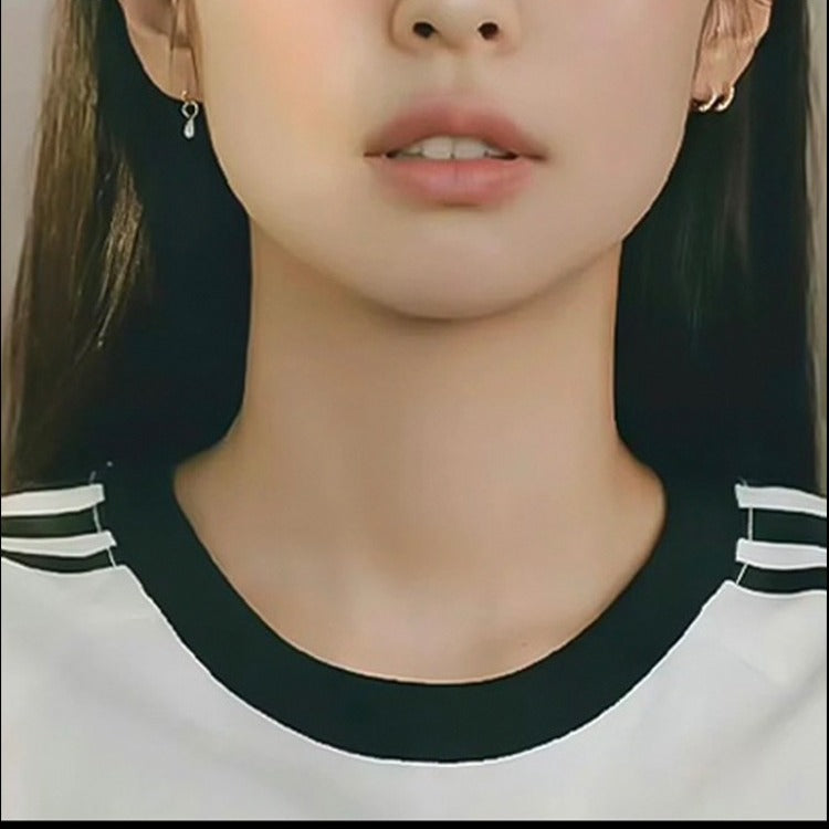 Women's Asymmetric Water Drop Small Ear Simple Earrings