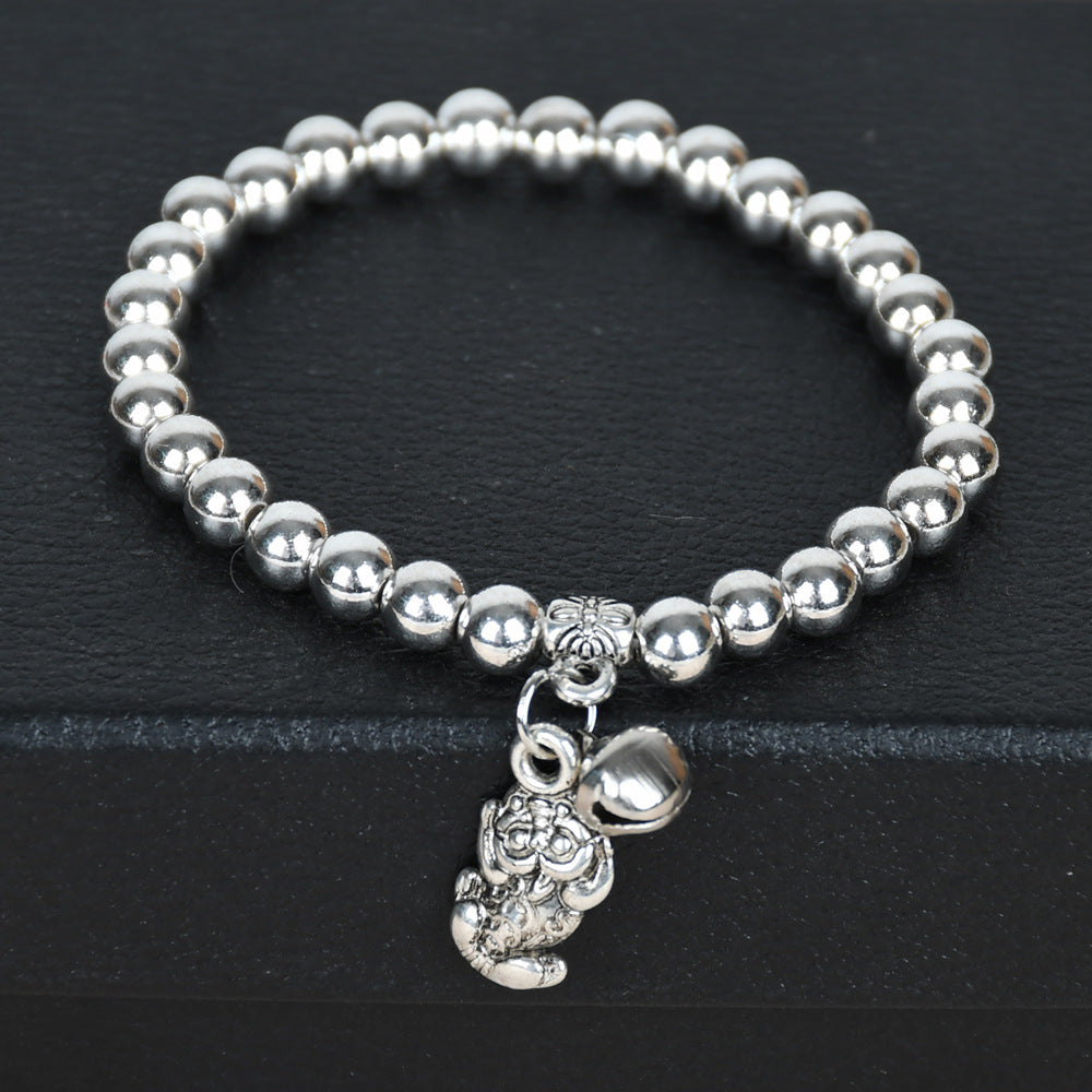 Chinese Style Large Sier Female Lotus Seedpod Bracelets