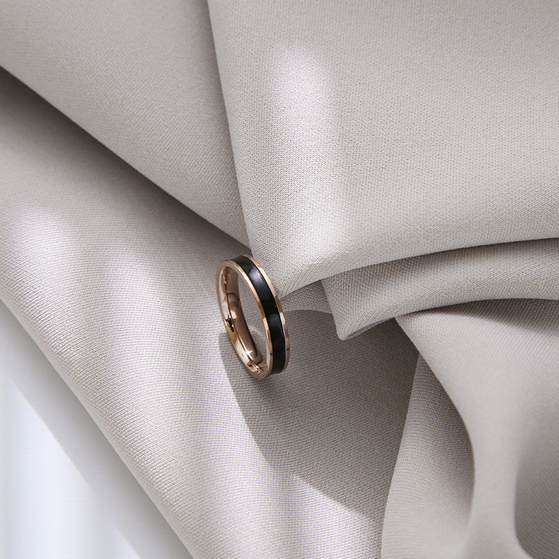 Affordable Luxury Fashion Titanium Steel Inlaid Rings