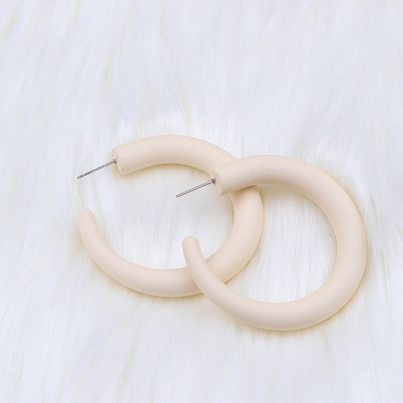 Women's Big Spray Paint Minimalism Personality Acrylic Earrings