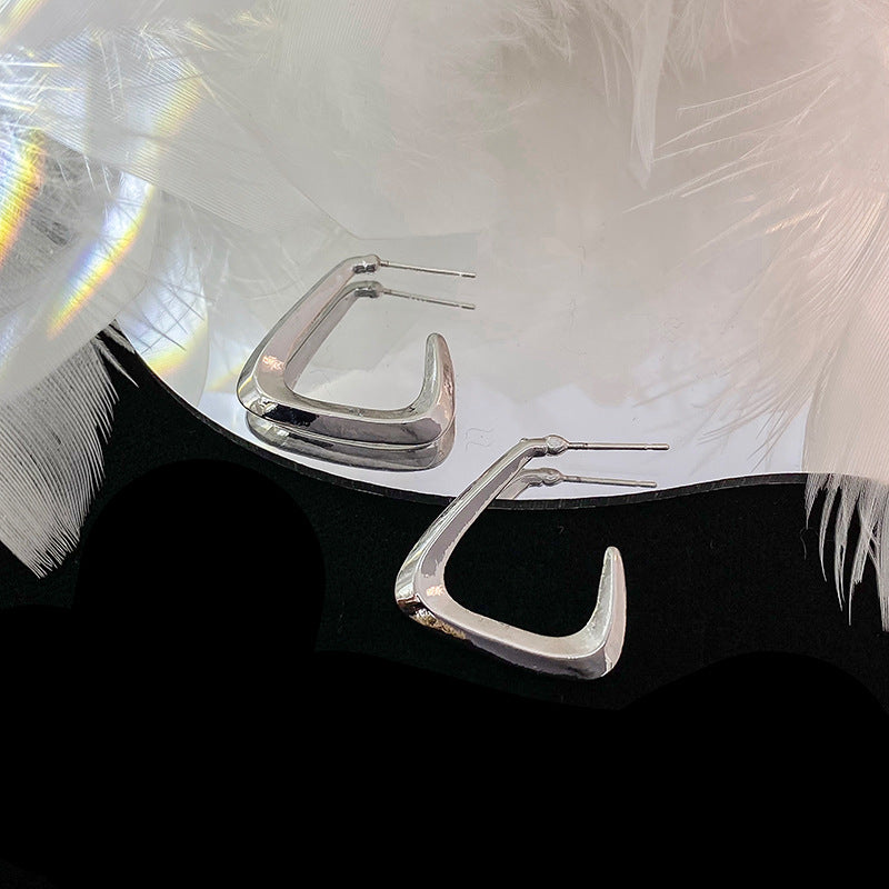 Women's Sier Simple Elegant Fashionable High-grade Niche Earrings