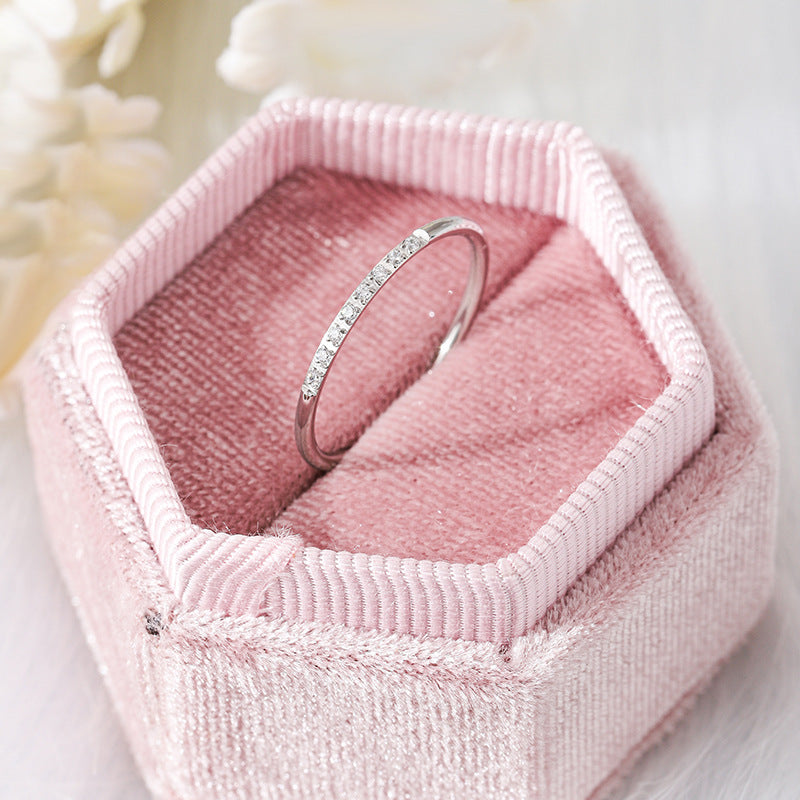 Diamond Female Light Luxury Minority High Sense Twin Rings