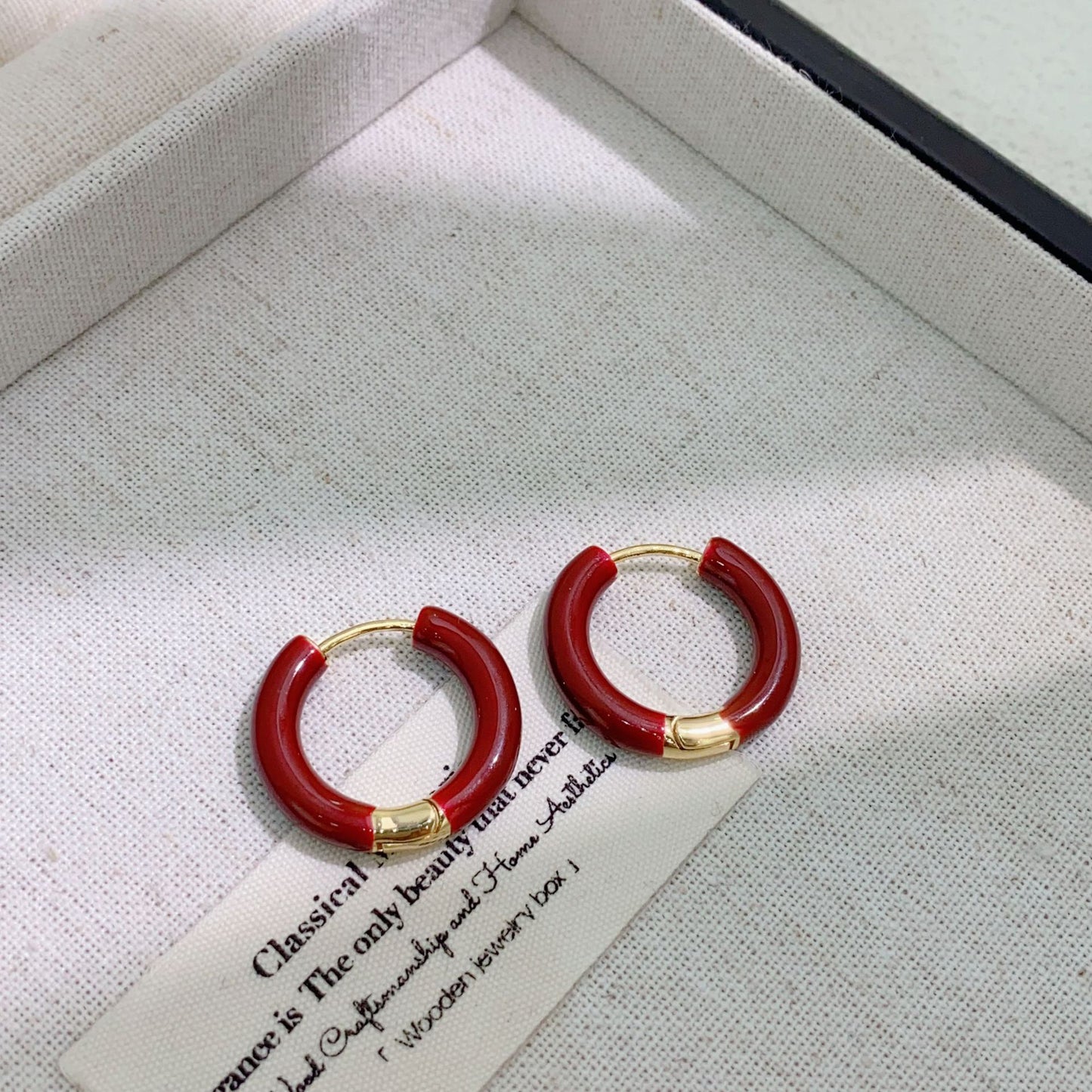 Enamel Drip Glazed Ear Mild Luxury Earrings