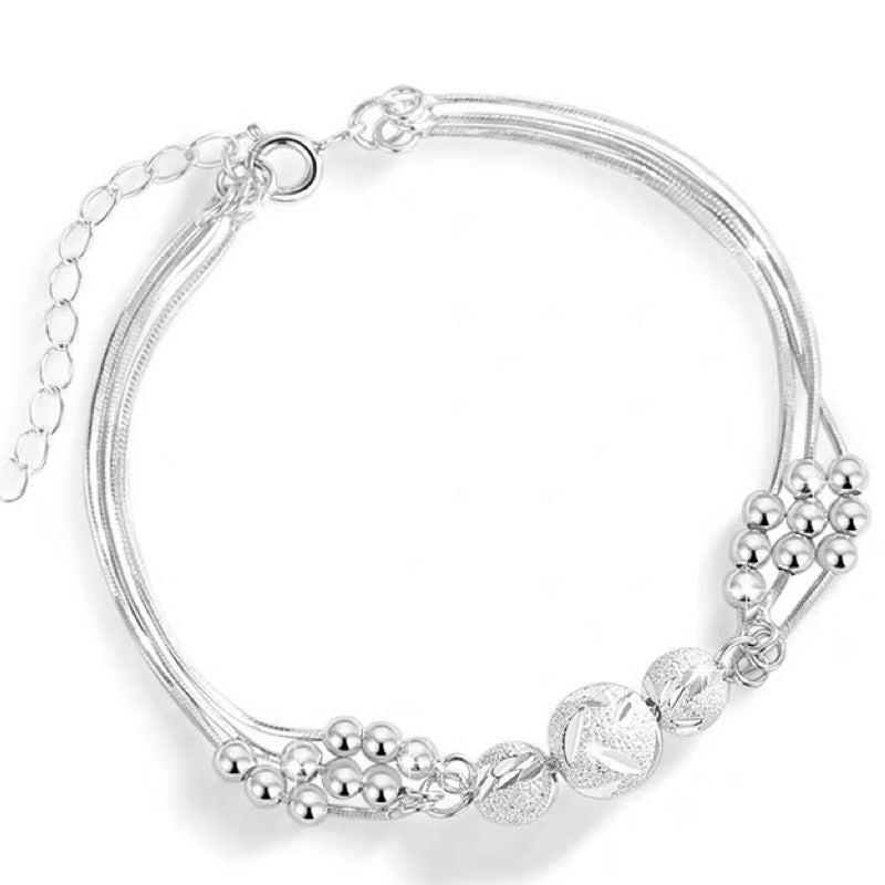 Sier Lucky Beads Sterling Fashionable Exquisite Bracelets