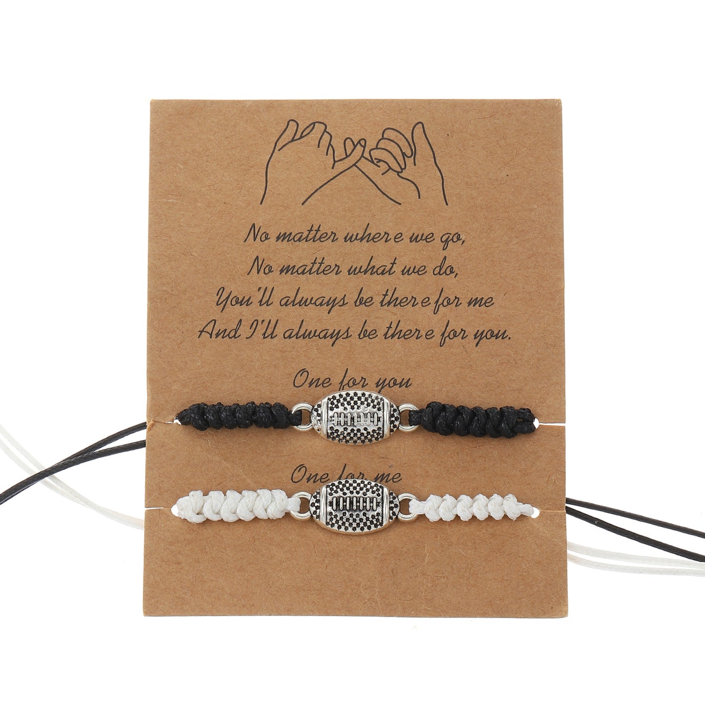 Pack Basketball Tennis Ball Woven Sports Bracelets