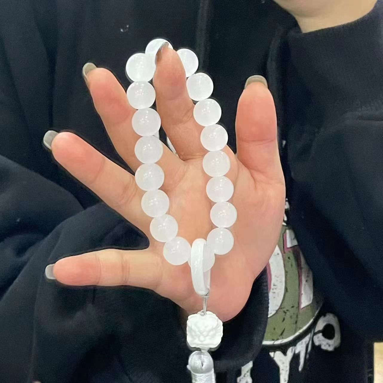 Obsidian Small Hand Toy Beads Lucky String Disk Bracelets