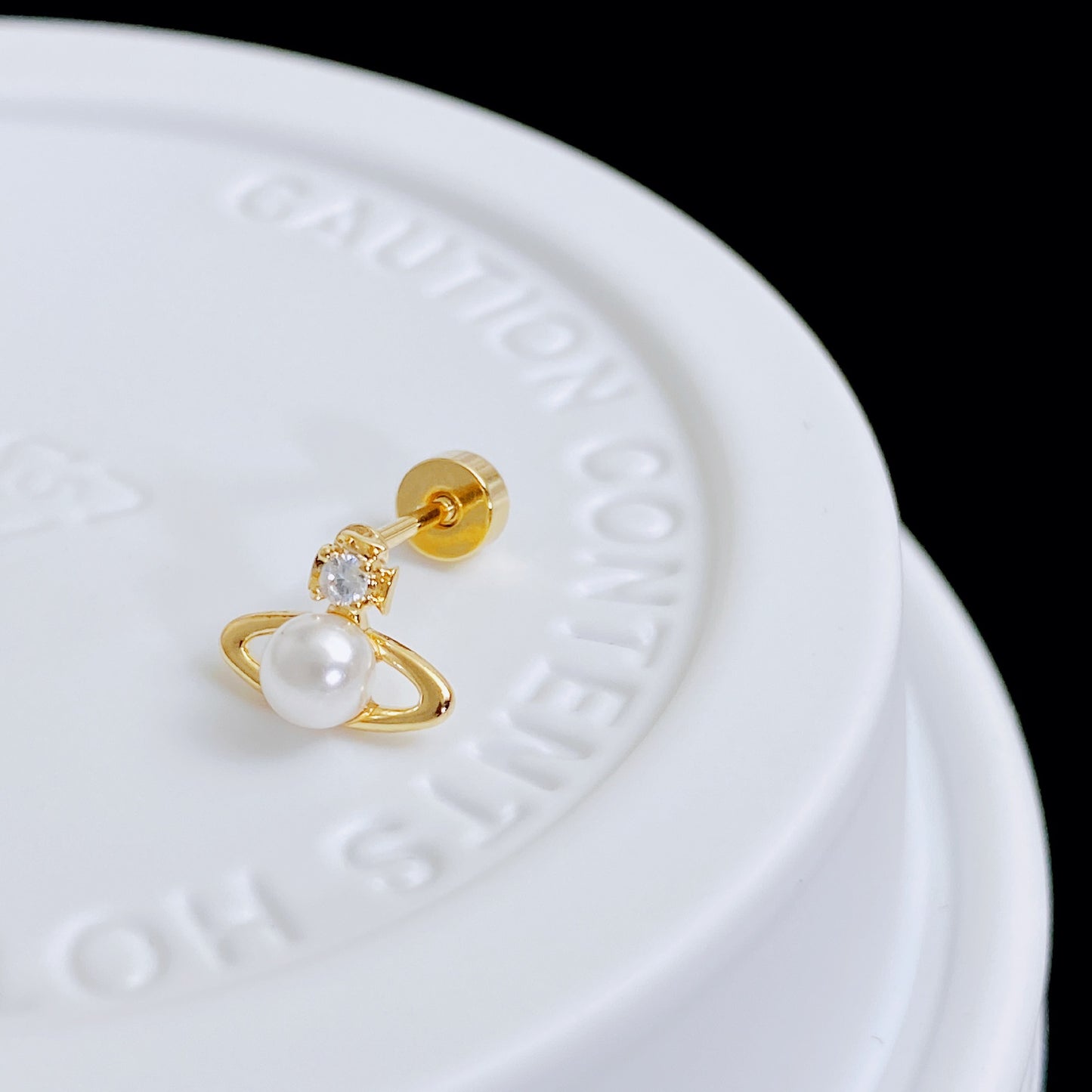 Exquisite Micro Inlaid Zircon Screw Ear Earrings