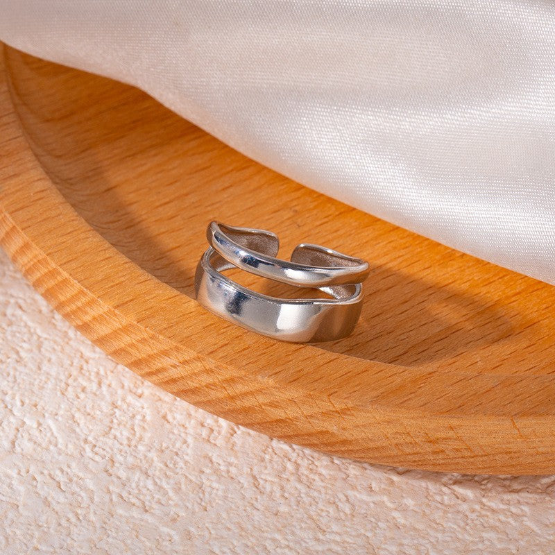 Simple Fashion Irregular Line Design Exquisite Rings