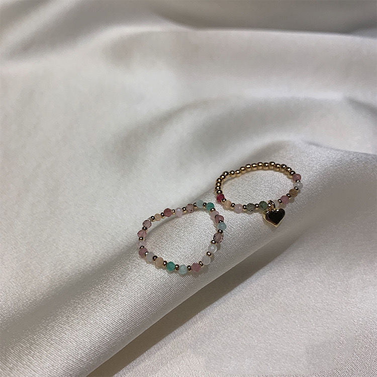 Sweet Crystal Twin Knuckle Elastic Elegant Rings