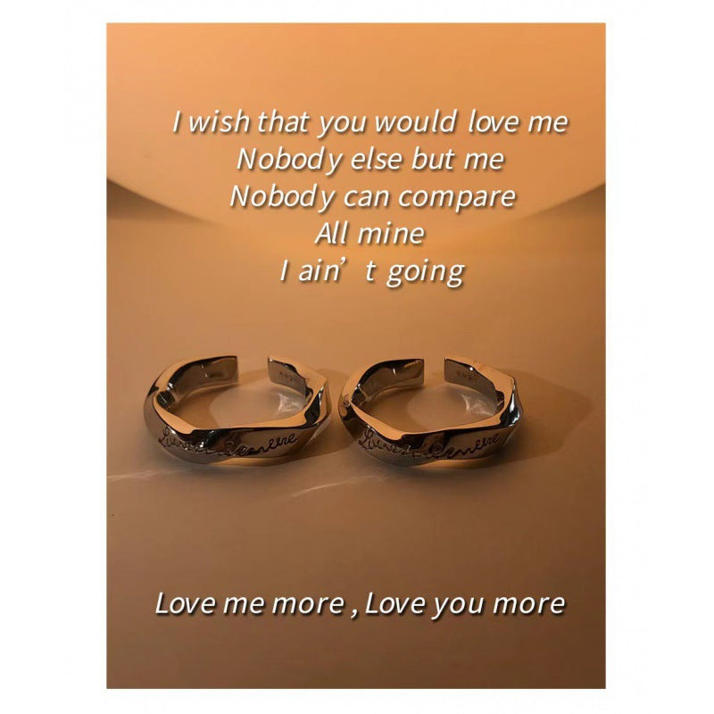 Couple Adjustable Opening Female Design Minority Rings