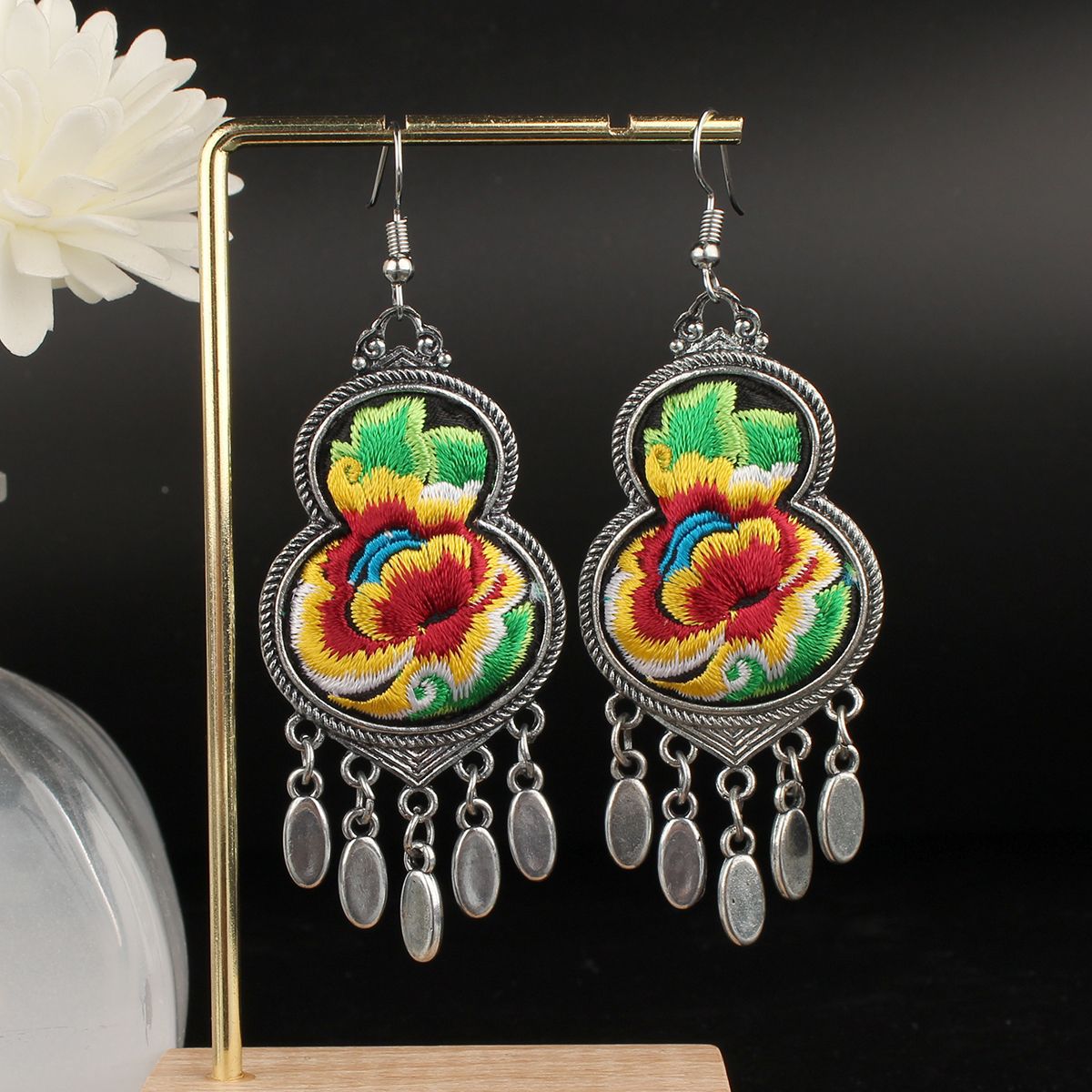 Chinese Style Retro National Miao Sier Earrings