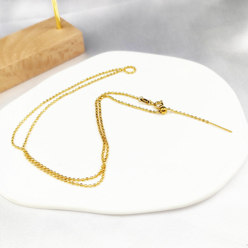 Cut Surface Bead Hand-made Needle Flash Beads Bean Necklaces