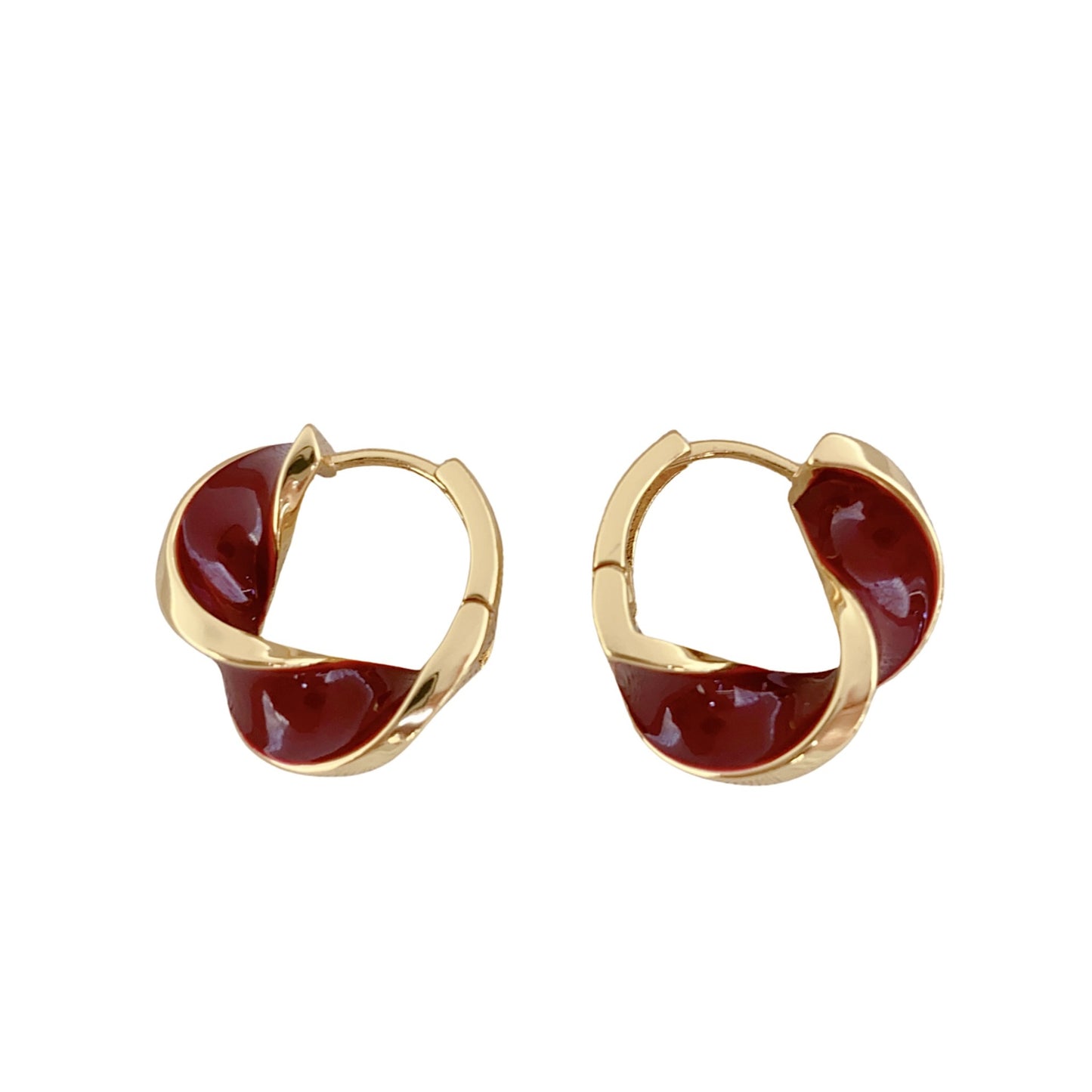 Enamel Drip Glazed Ear Mild Luxury Earrings