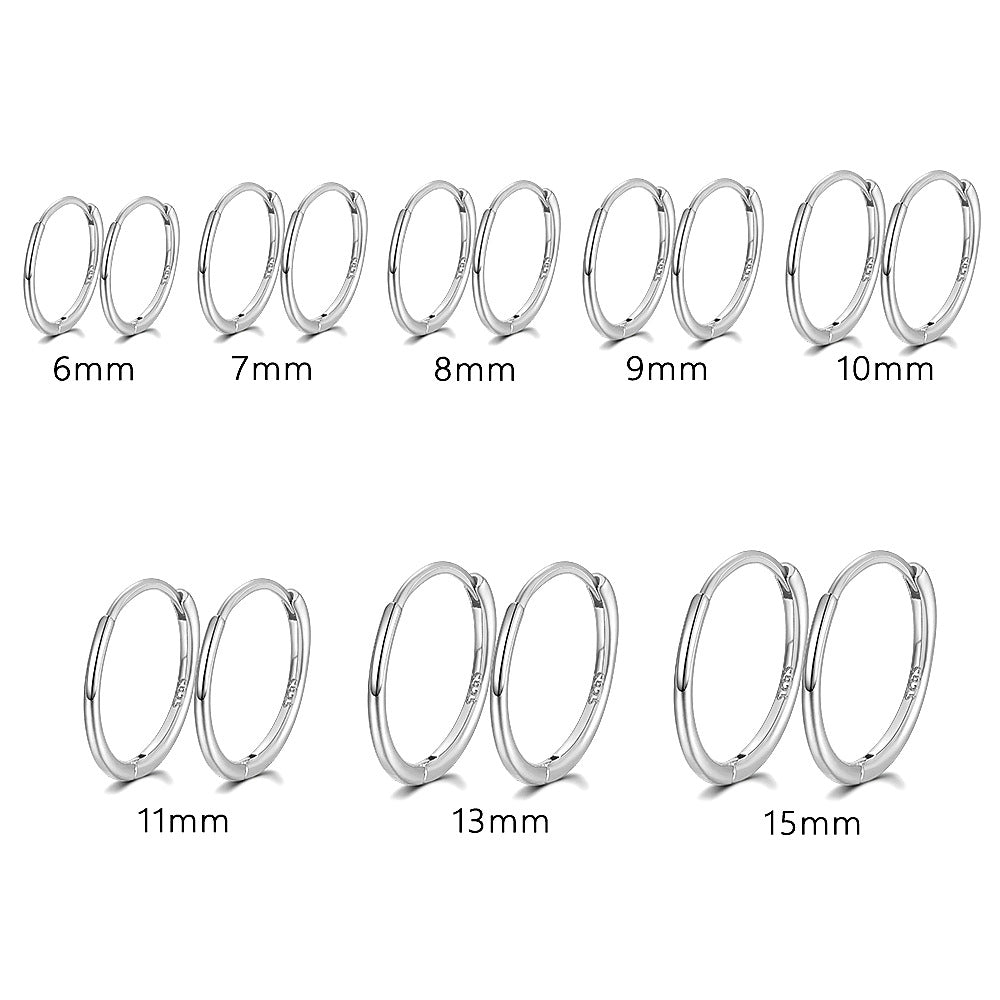 Women's Sier Simple High Sense Ear Geometric Earrings