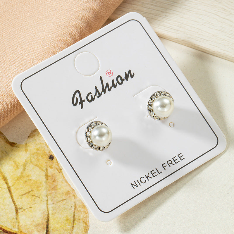 Women's Sier Needle Cute Simple Cold Style Earrings