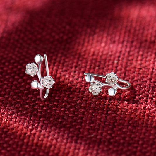 Sier Fashion Ear Bone Simple Niche Earrings