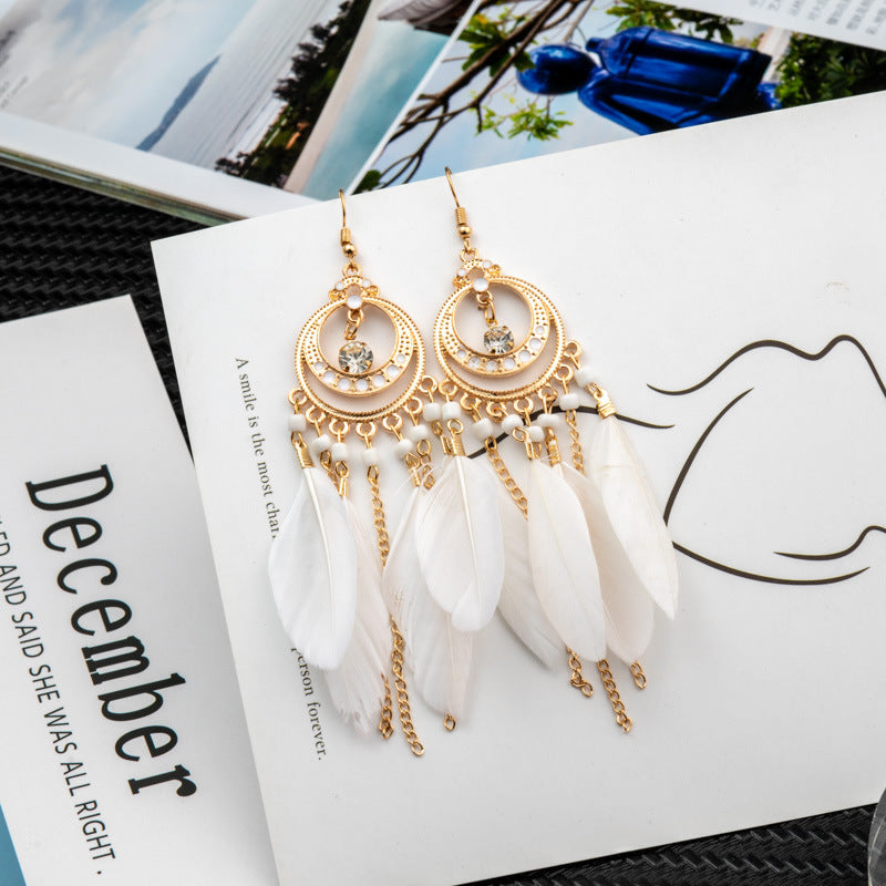 Feather Long Ethnic Style Jewelry Your Earrings