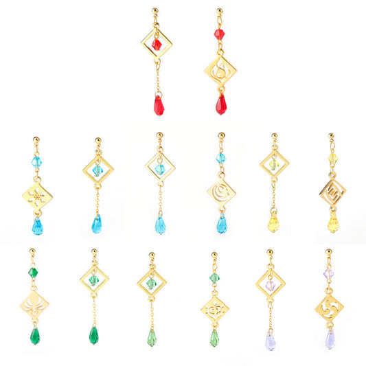 Travelers Empty Autumn Unilateral Temperament Feather Tassel Carved Earrings