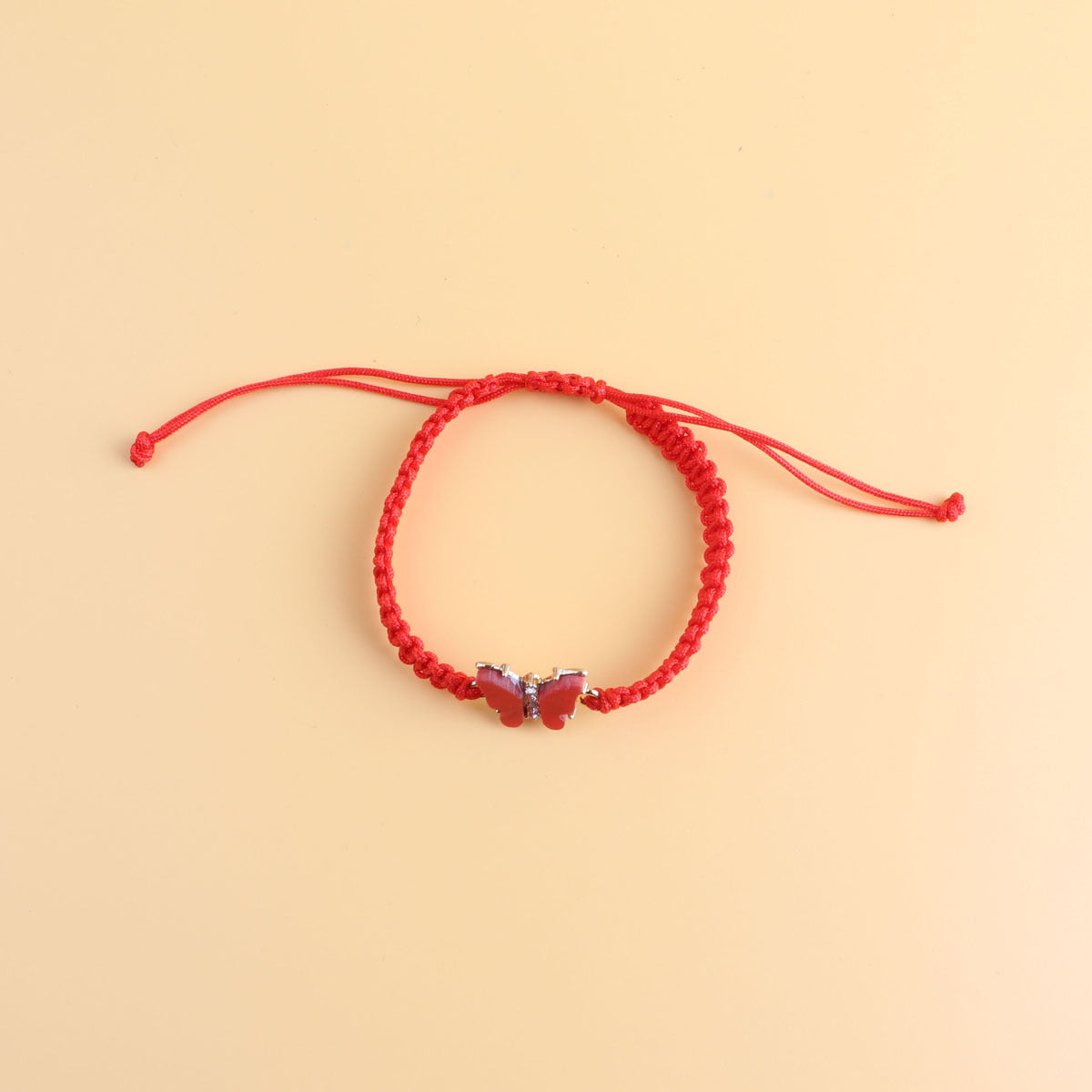 Black White Butterfly Flat Knot Hand-woven Bracelets