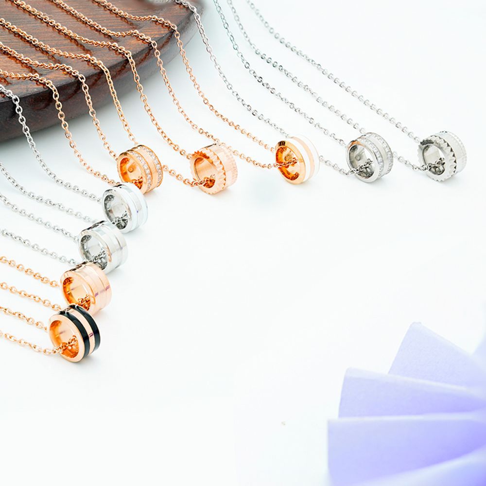 Micro Inlaid Zircon Titanium Steel No Fading Necklaces