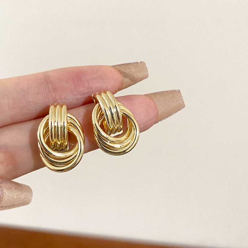 Sier High Sense All Match Fashion Earrings